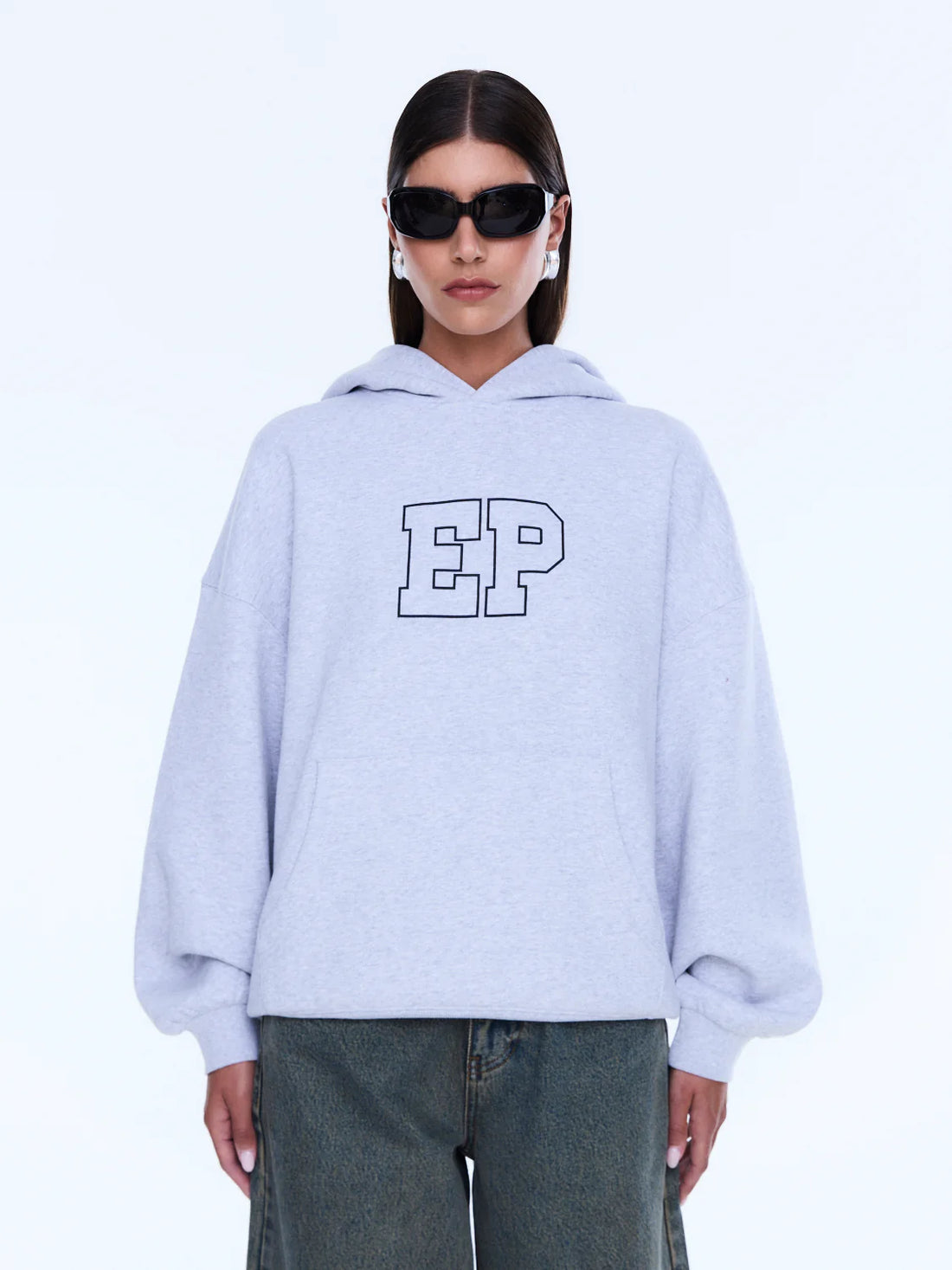Ena Pelly Cassie Oversized Hoodie - Grey Marle