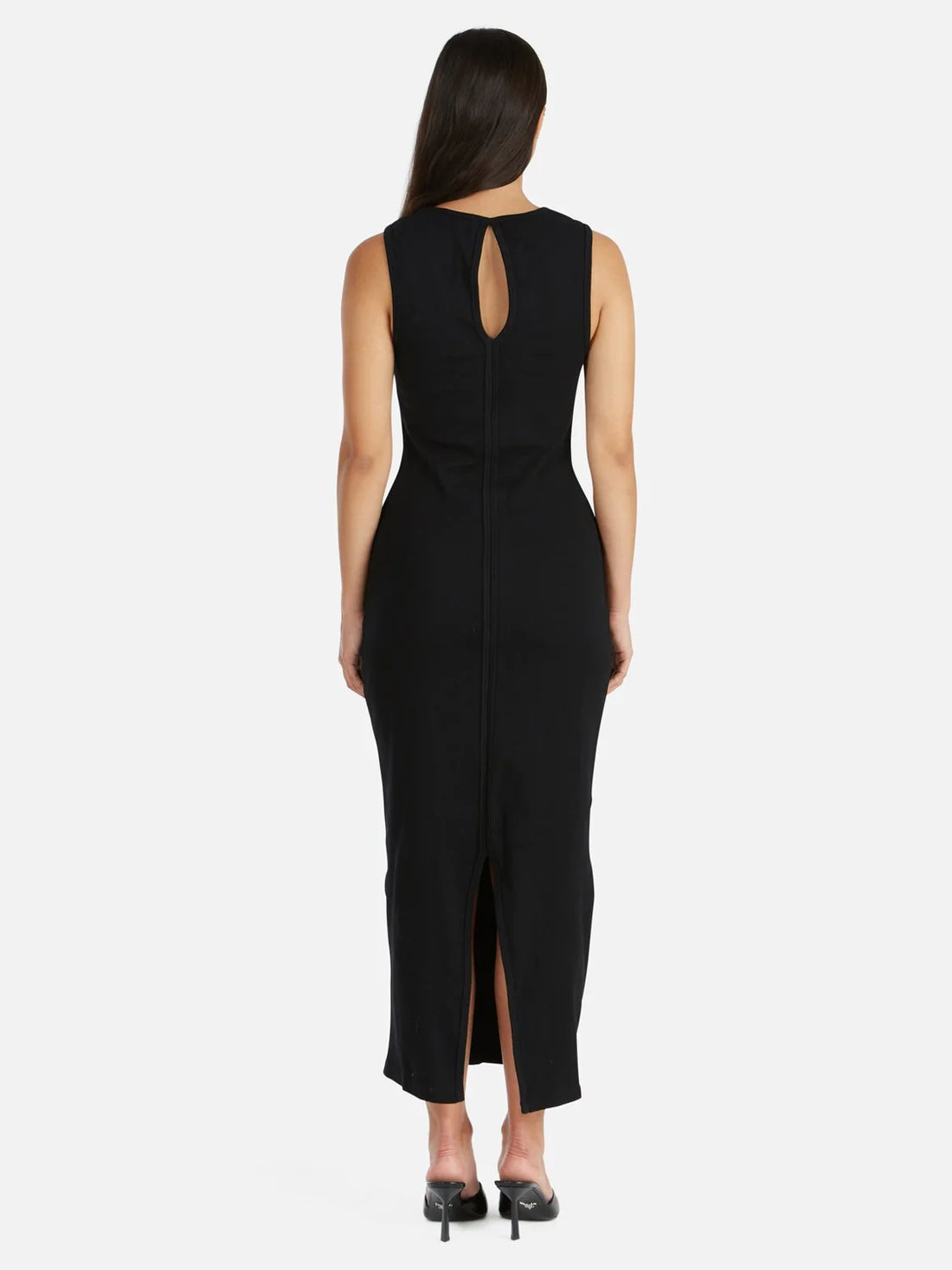 Ena Pelly Bronte Cut Out Rib Dress - Black