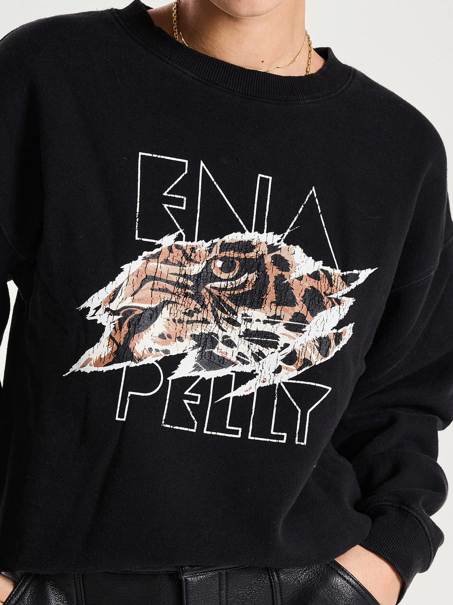 Ena Pelly Tigers Eye Sweatshirt - Washed Black