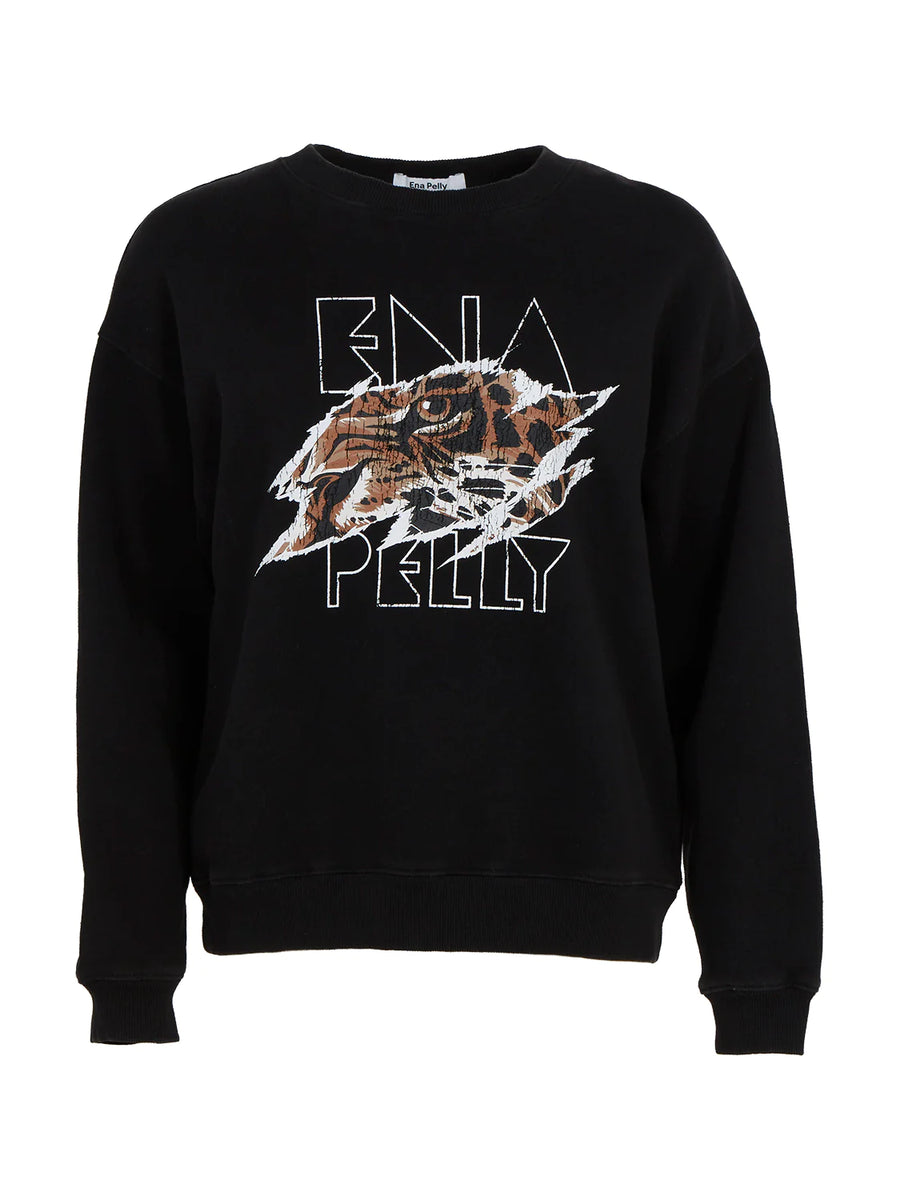 Ena Pelly Tigers Eye Sweatshirt - Washed Black