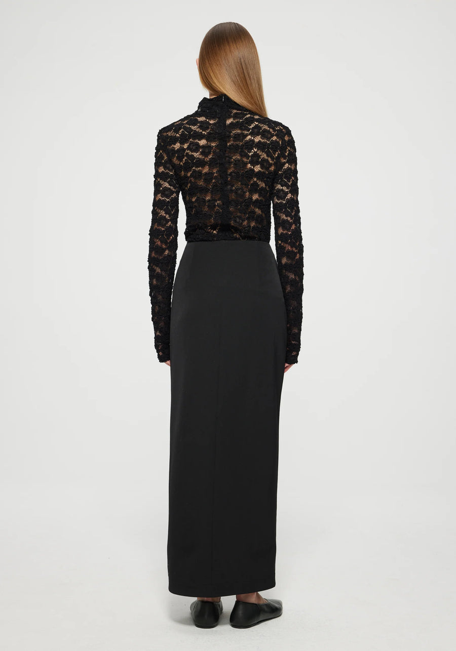 Rohe Lace Turtleneck Top - Noir