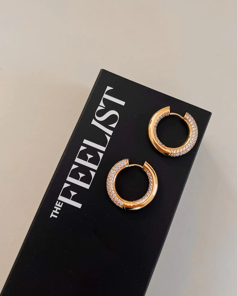 Luv AJ The Reversible Amalfi Hoops - Gold