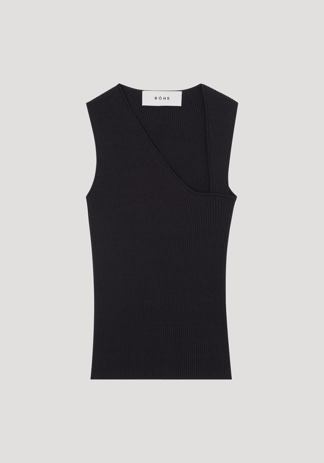 Rohe Slanted Neckline Tank Top - Black