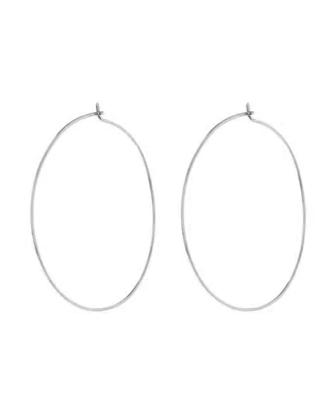 Luv AJ The Capri Wire Hoops - Silver