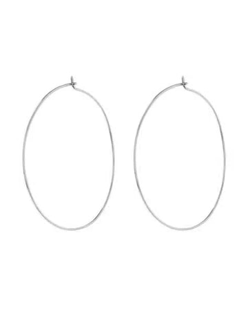 Luv AJ The Capri Wire Hoops - Silver