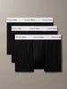 Calvin Klein Icon Cotton Stretch 3 Pack Relaxed Trunks - Black
