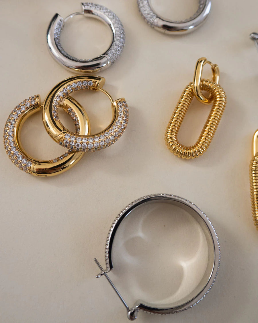 Luv AJ The Reversible Amalfi Hoops - Gold