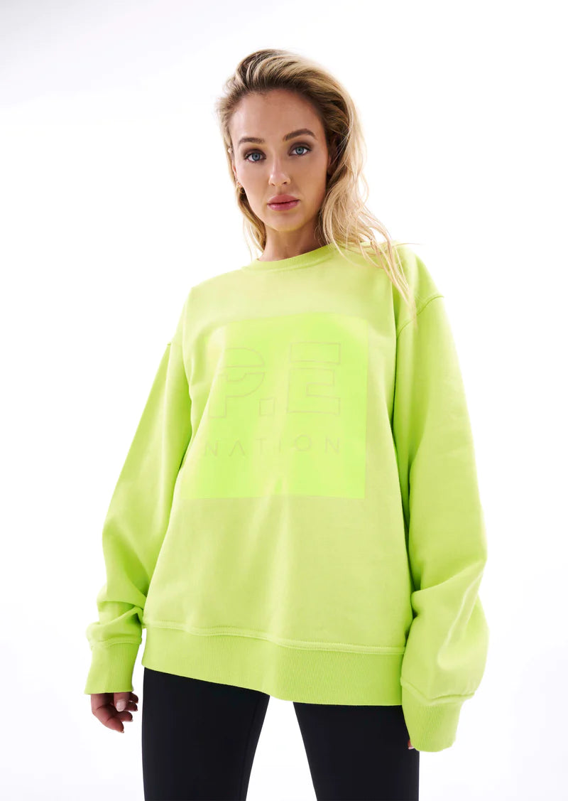 P.E Nation Cut Shot Sweatshirt - Safety Yellow