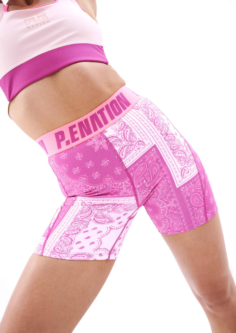 P.E Nation Norwood Bike Short - Bandana Print