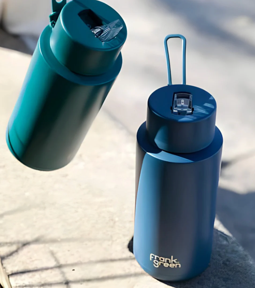 Frank Green Ceramic Reusable Bottle 34oz/1000ml - Deep Ocean