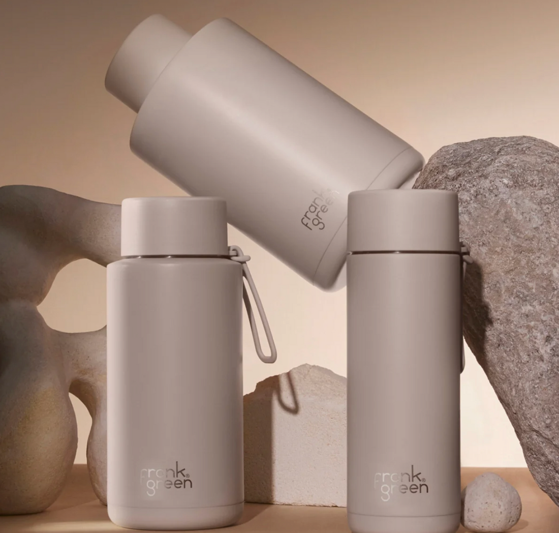 Frank Green Ceramic Reusable Bottle 34oz/1000ml - Moon Dust