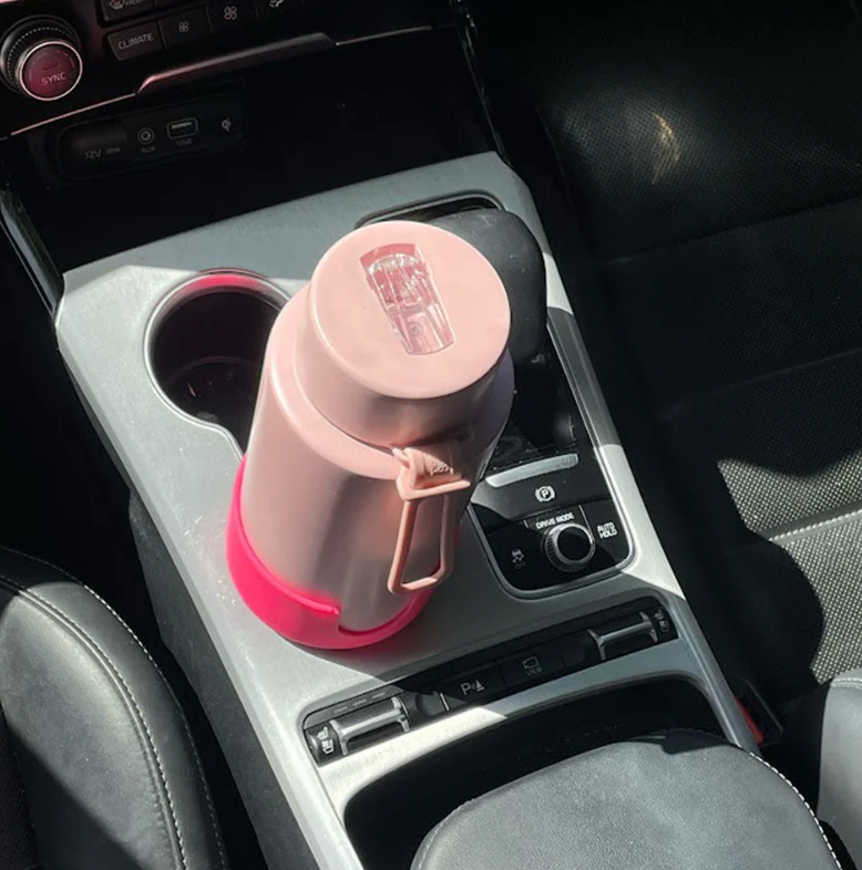 Frank Green Car Cup Holder Expander - Neon Pink