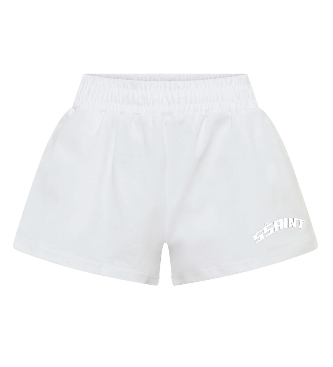 SŚAINT Reflective Logo Shorts - White