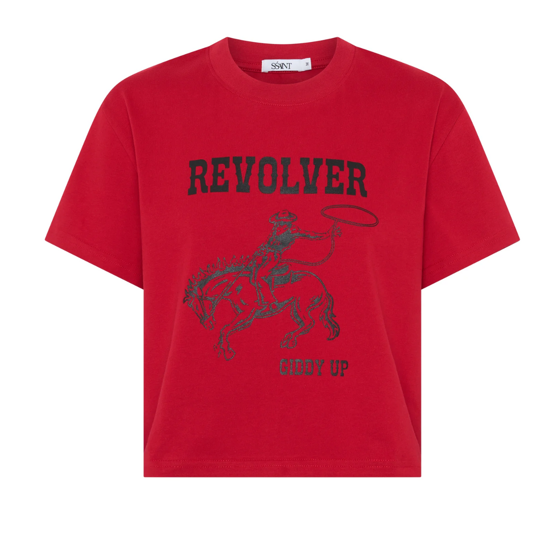 SŚAINT Giddy Up Baby Tee - Red