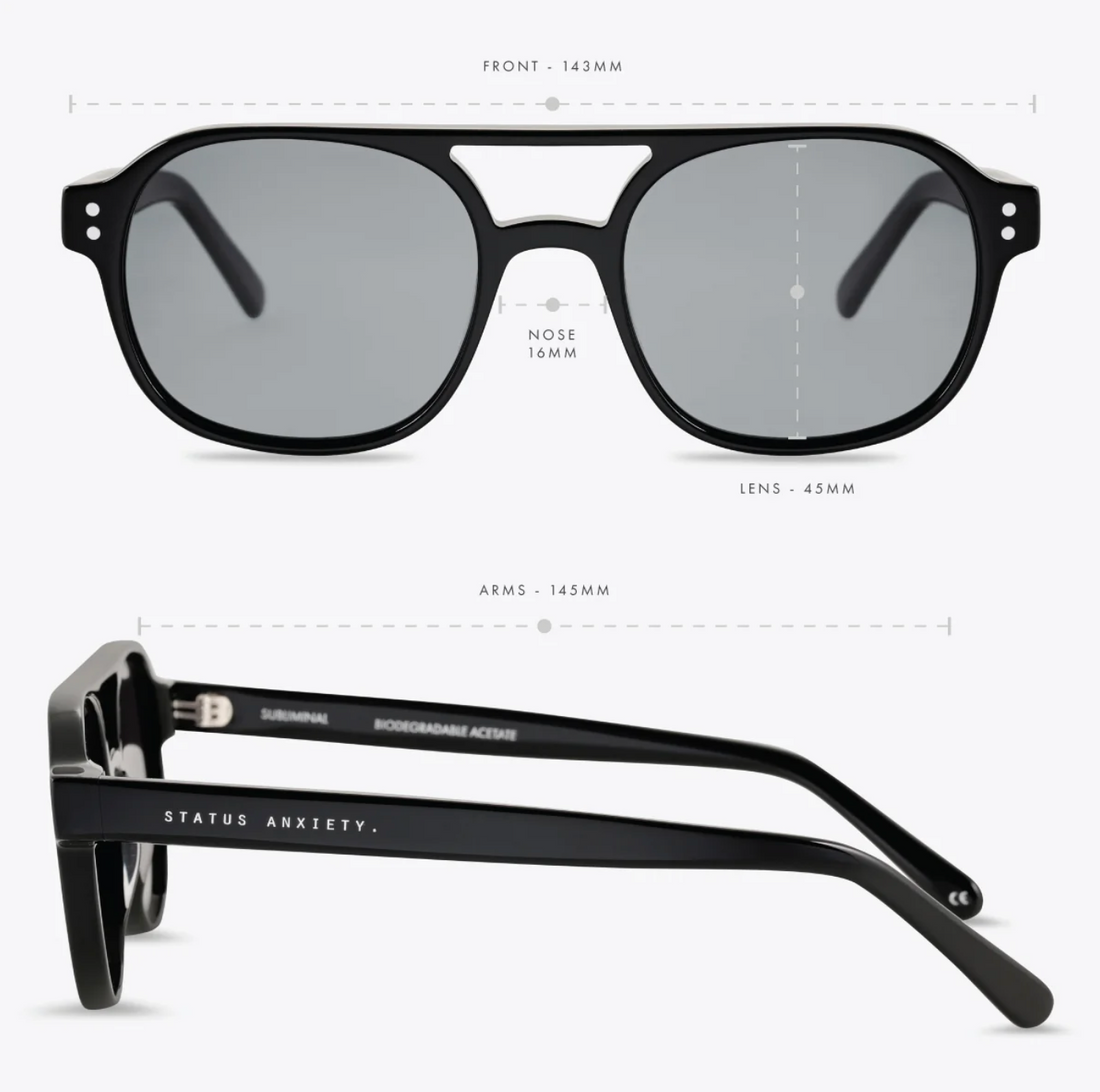 Status Anxiety Subliminal Sunglasses - Black