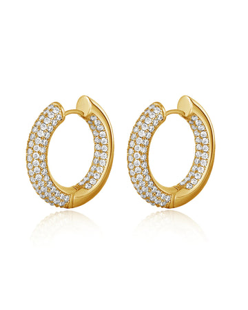 Luv AJ The Reversible Amalfi Hoops - Gold