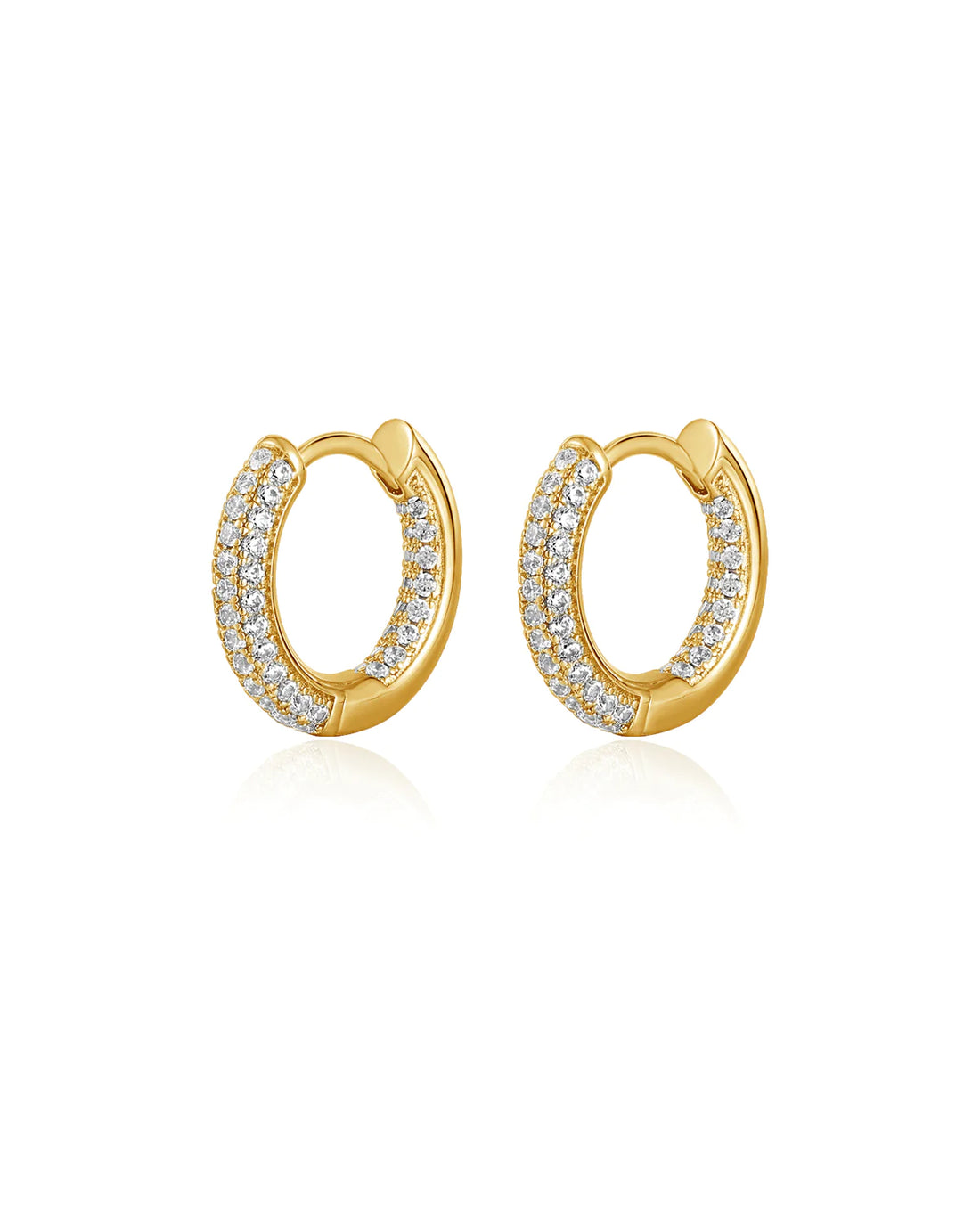 Luv AJ The Reversible Mini Amalfi Hoops - Gold