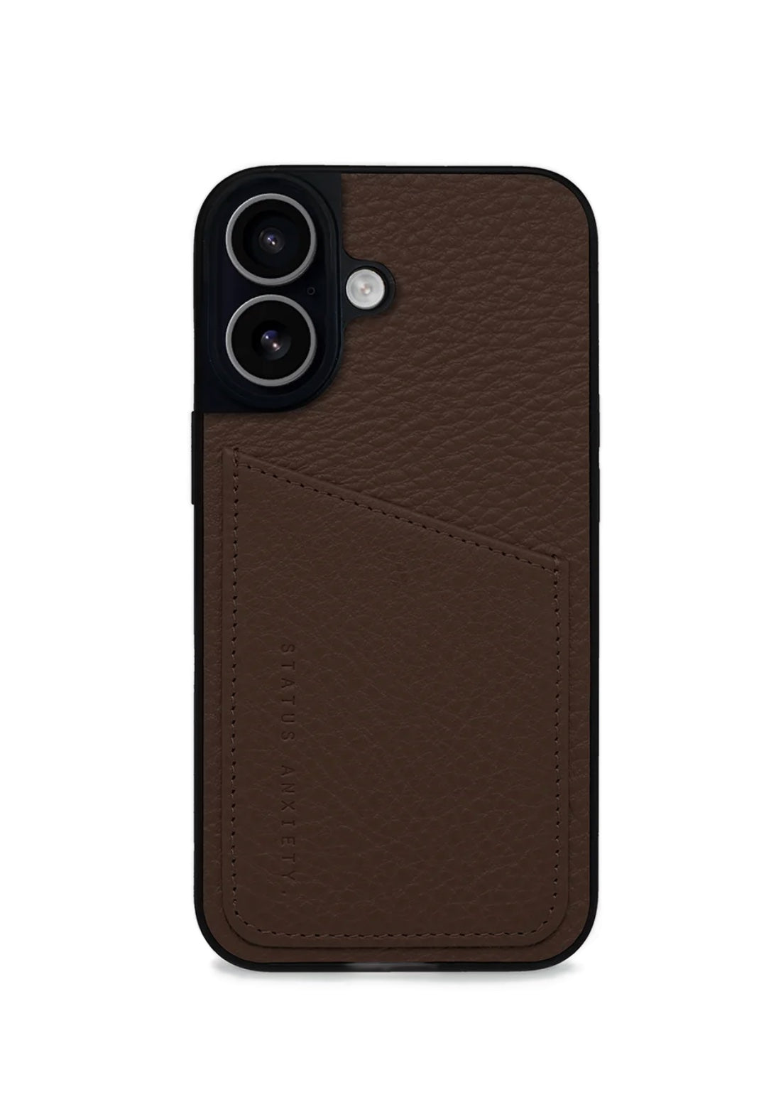 Status Anxiety Who's Who Leather Phone Case (iPhone) - Cocoa