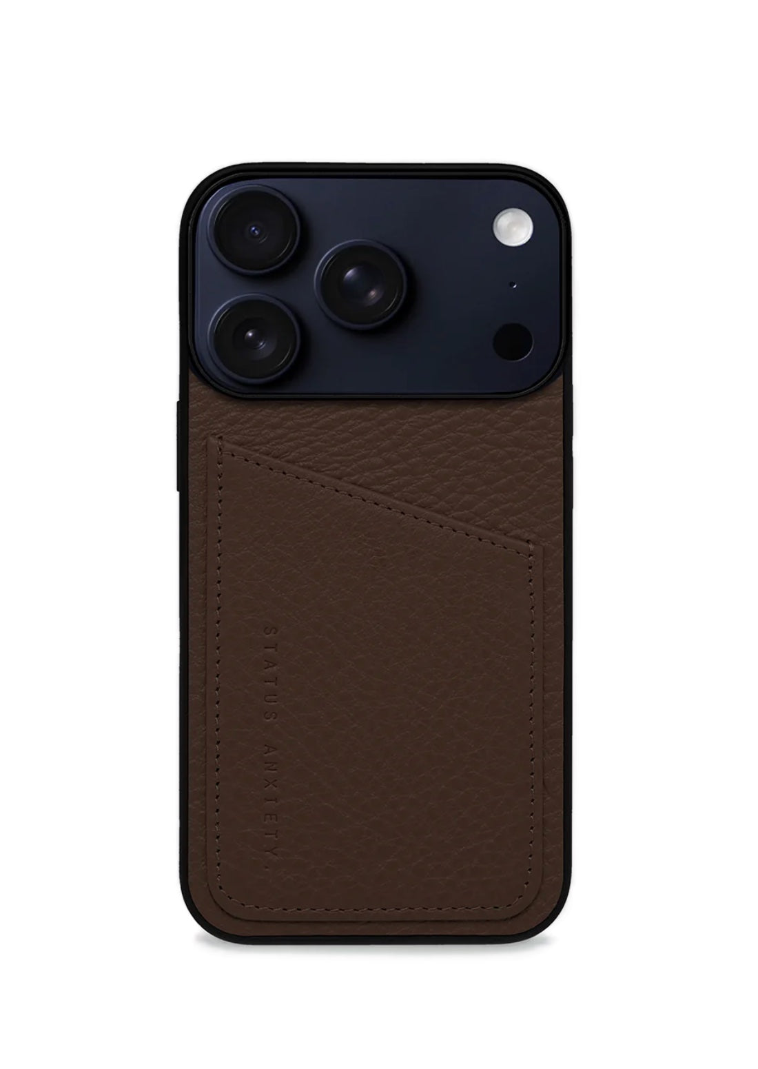 Status Anxiety Who's Who Leather Phone Case (iPhone) - Cocoa