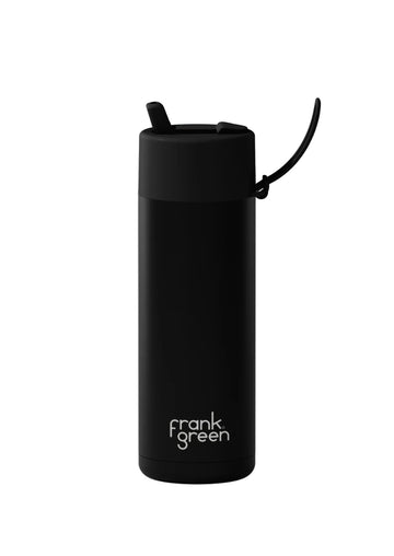 Frank Green Ceramic Reusable Bottle 20oz/595ml - Midnight Black
