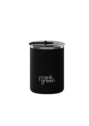 Frank Green Ceramic Coffee Cup with Hinged Lid 355ml - Black