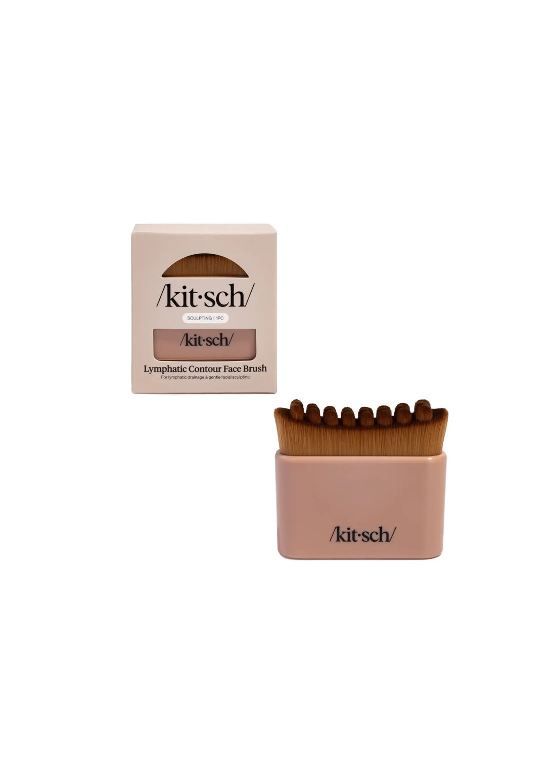 Kitsch Lymphatic Contour Face Brush - Terracotta