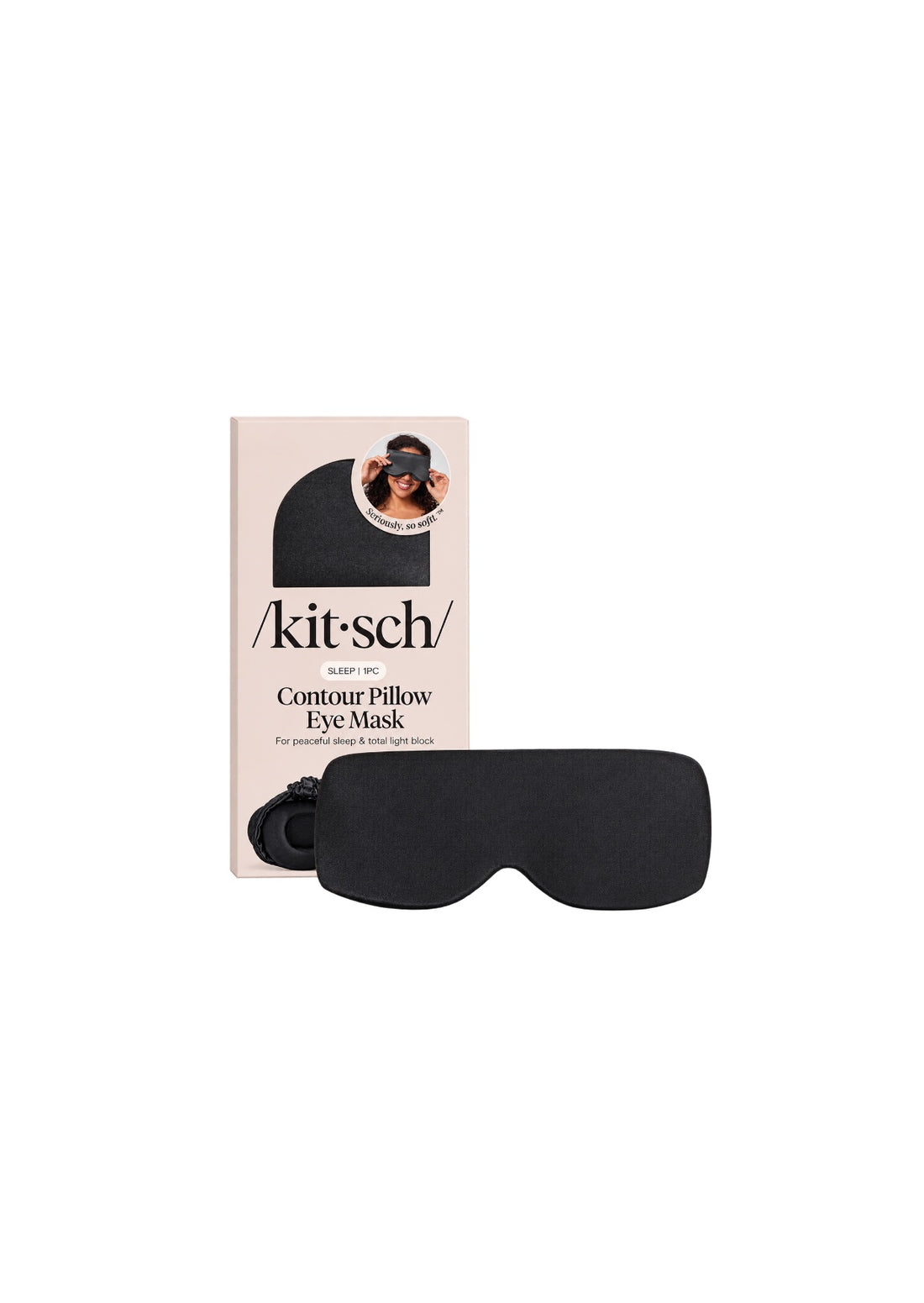 Kitsch Contour Pillow Eye Mask - Charcoal