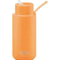 Frank Green Ceramic Reusable Bottle 34oz/1000ml - Neon Orange