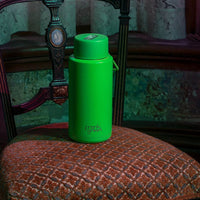 Frank Green Ceramic Reusable Bottle 34oz/1000ml - Neon Green