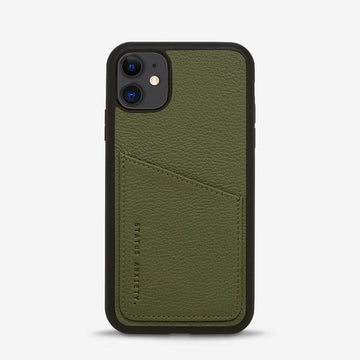 Status Anxiety Who's Who Leather Phone Case (iPhone) - Khaki