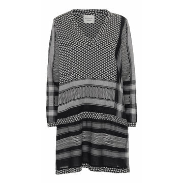 Cecilie Copenhagen Dress 2 V Long Sleeve - Black Stone