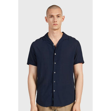 The Academy Brand Bedford SS Shirt - Navy