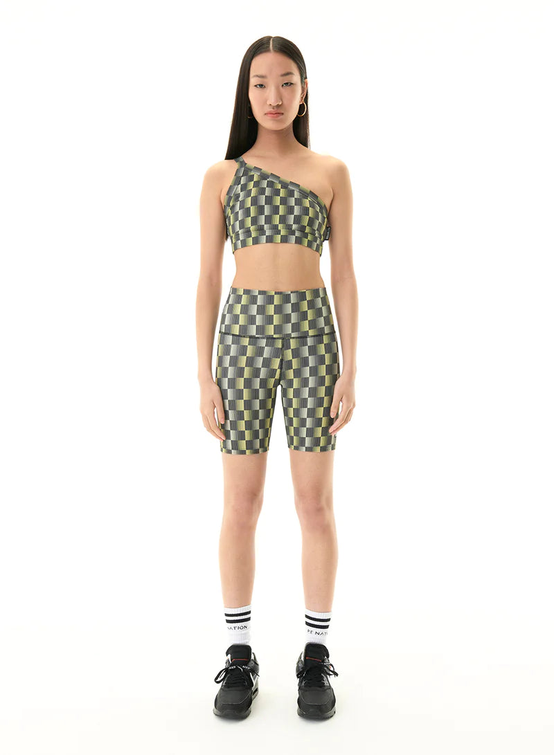 P.E Nation Mark One Pilates Sports Bra - Check Print