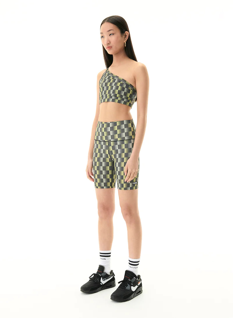 P.E Nation Mark One Pilates Sports Bra - Check Print