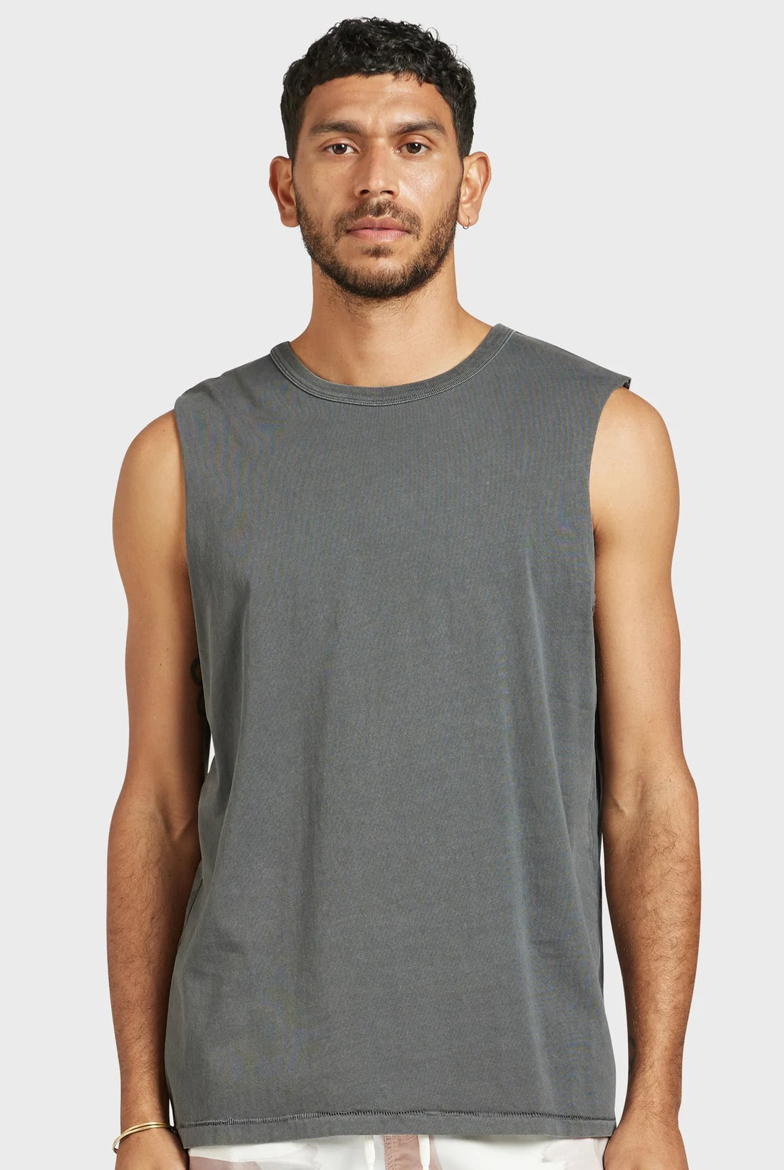 The Academy Brand Jimmy Muscle Tee - Magnet Grey