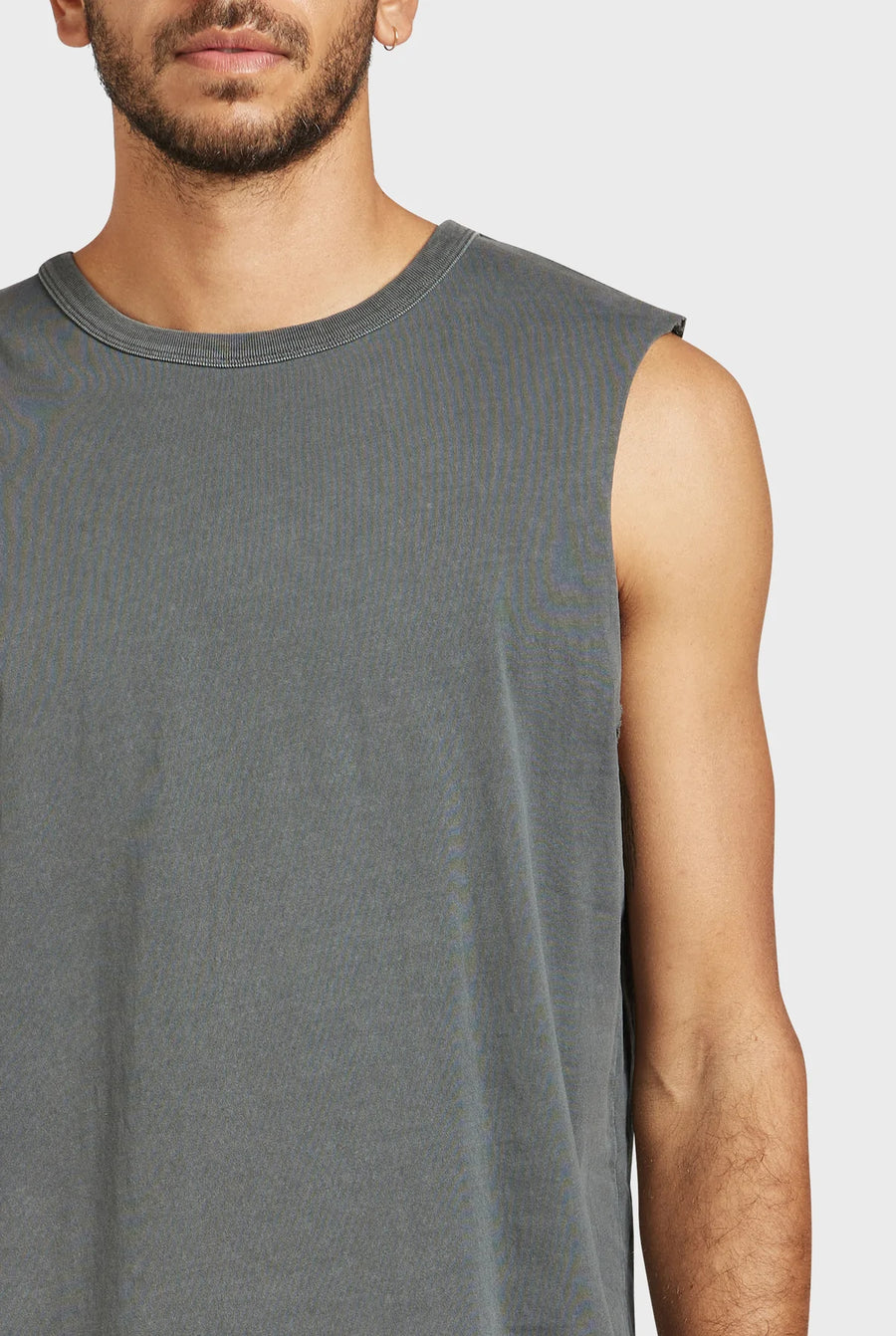 The Academy Brand Jimmy Muscle Tee - Magnet Grey