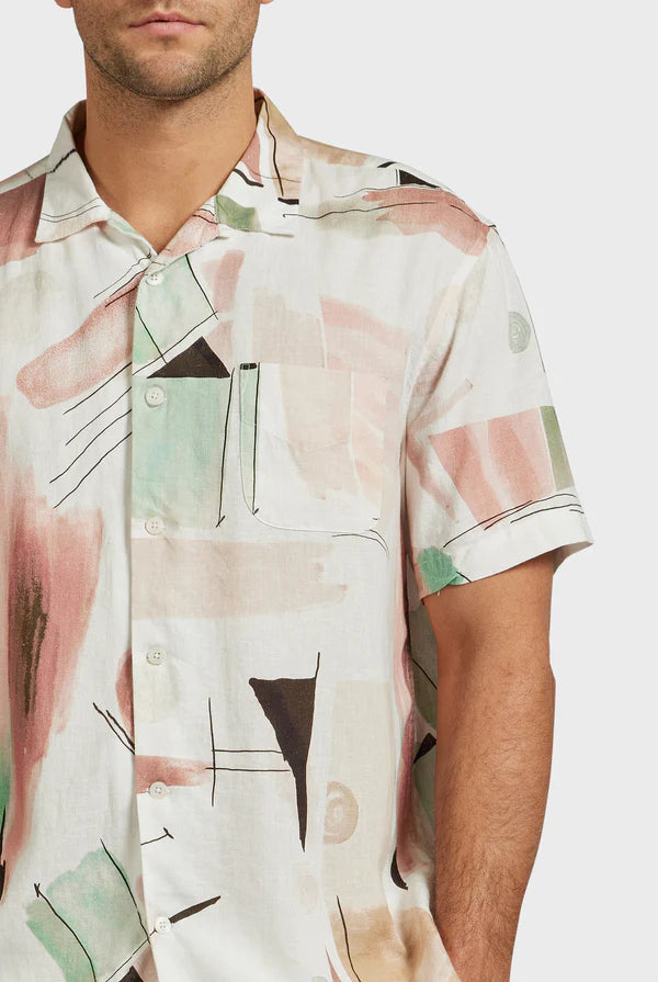 The Academy Brand Crawford Short Sleeve Shirt - Multi