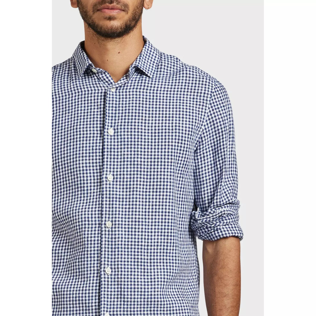 The Academy Brand Bobby Linen Shirt - Navy