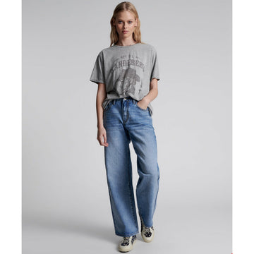 One Teaspoon Hollywood Jackson Mid Waist Wide Leg Jeans - Hollywood