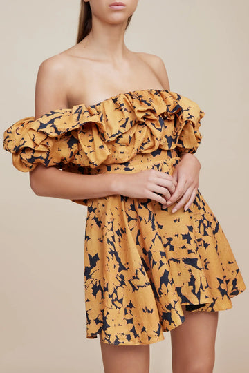 Acler York Dress - Night Garden Print