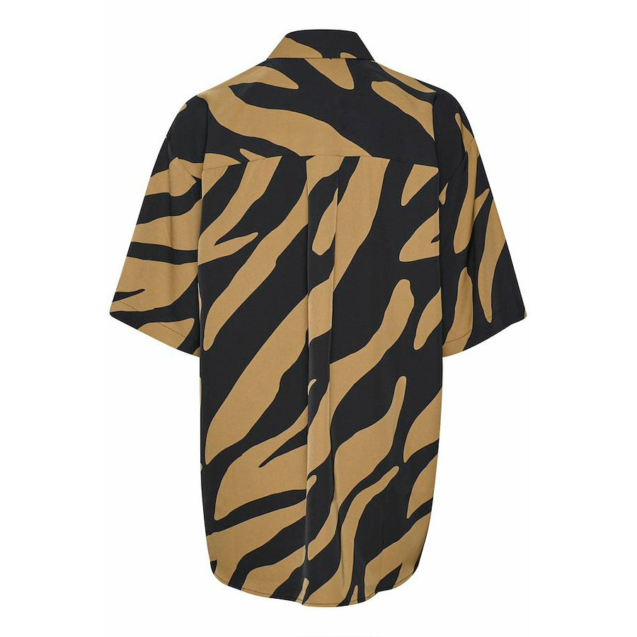 Gestuz BothildeGZ SS Shirt - Maxi Zebra Tiger's Eye