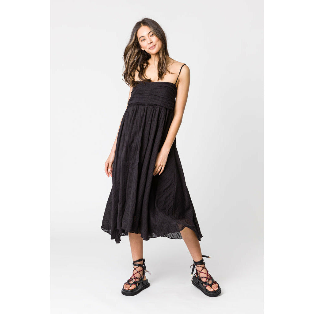 Remain Capri Dress - Black Stripe Shelf