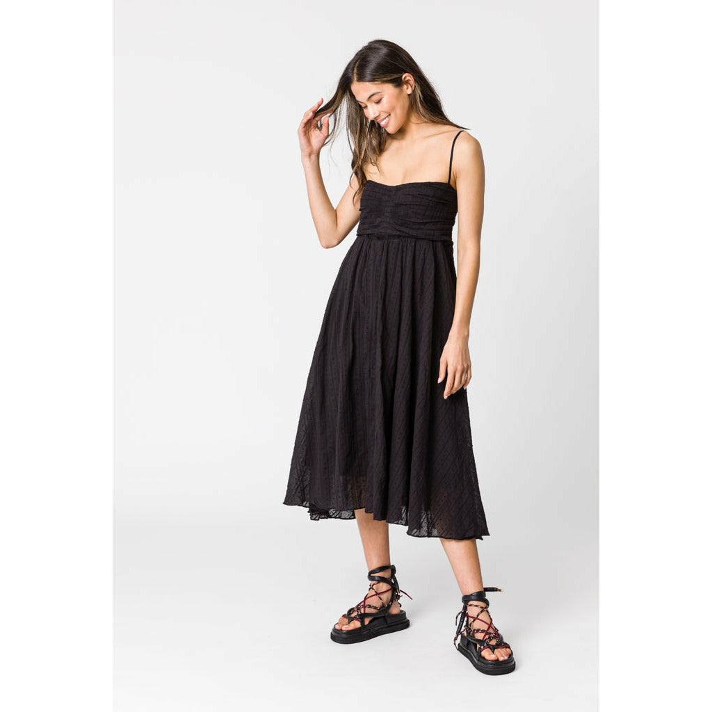 Remain Capri Dress - Black Stripe Shelf