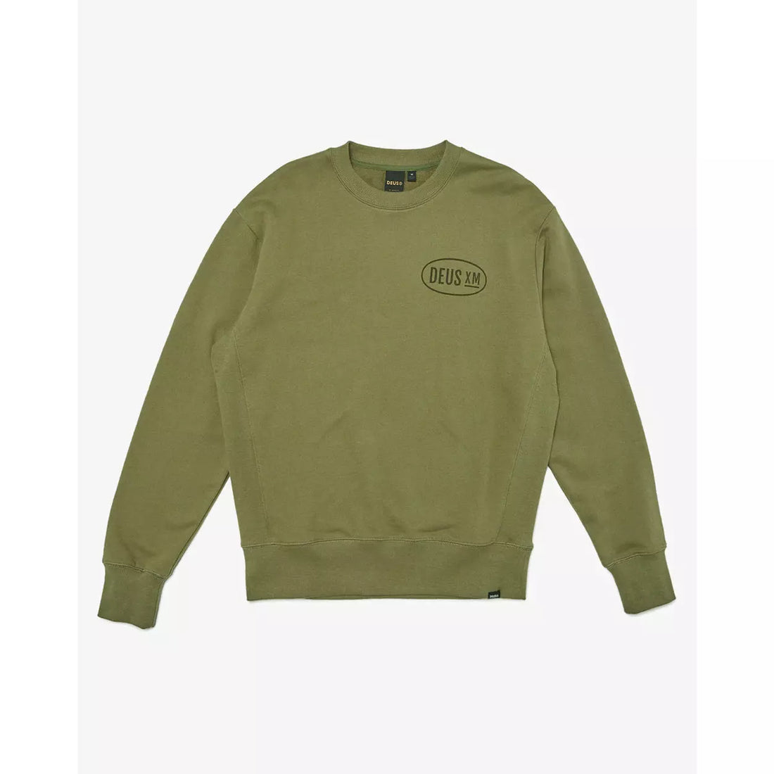 Deus Ex Machina Downtown (Box Fit) Crew - Olive