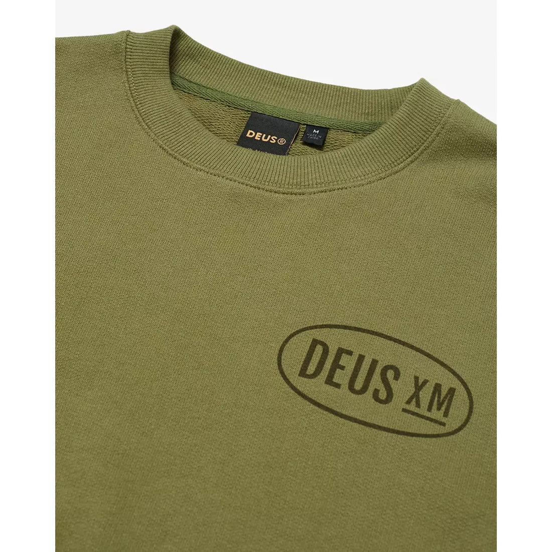 Deus Ex Machina Downtown (Box Fit) Crew - Olive