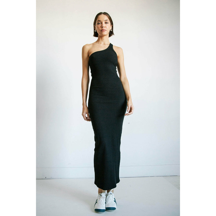 line by k gael dress Gael - Oat One Shoulder Maxi Dress