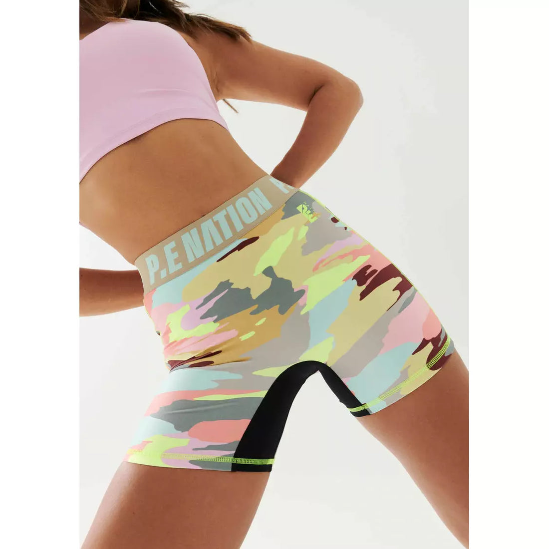 Green camo 2025 biker shorts