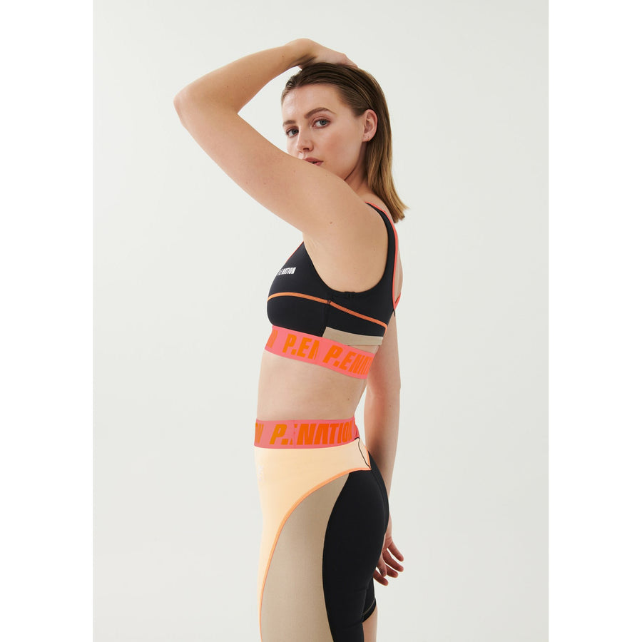 P.E Nation Double Cross Sports Bra - Black