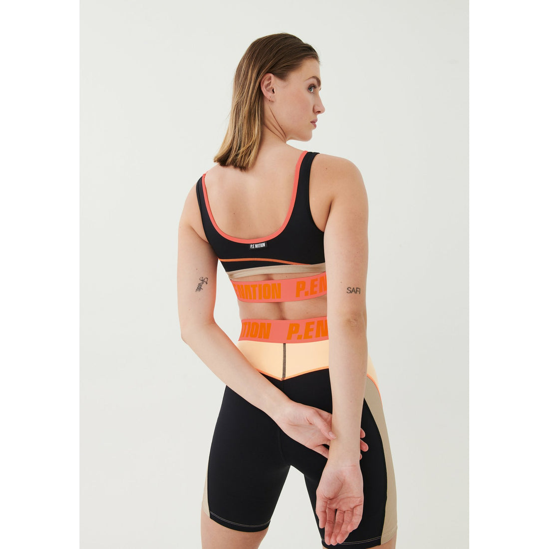 P.E Nation Double Cross Sports Bra - Black