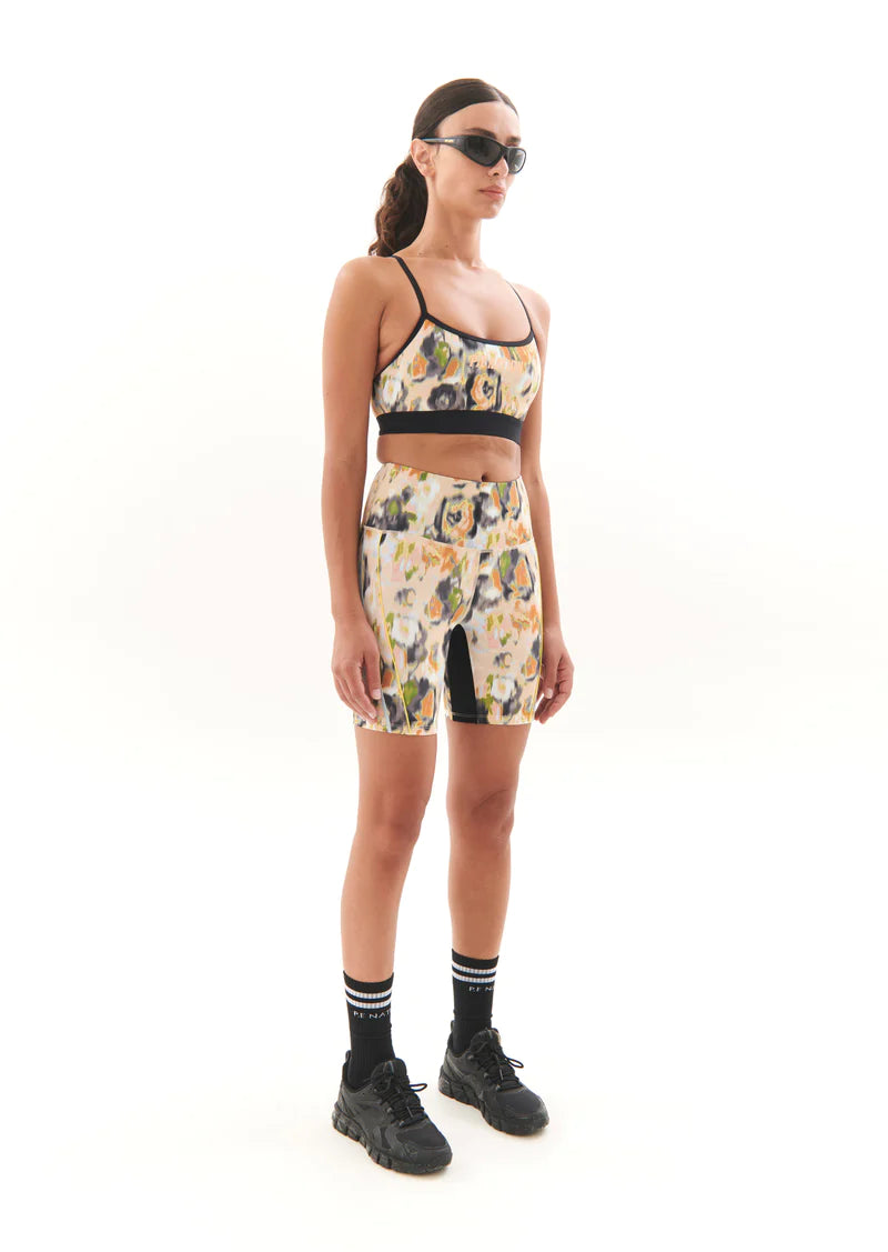 P.E Nation Visualise Bike Short - Floral Light Print